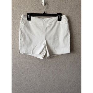 Counterparts White Seersucker Shorts Women's PM Career‎ Casual Summer